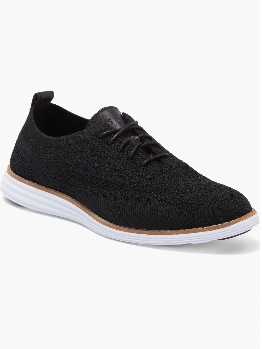 Men's sz 7M Cole Haan Original Grand Stitchlite Wingtip Oxfords in Black
